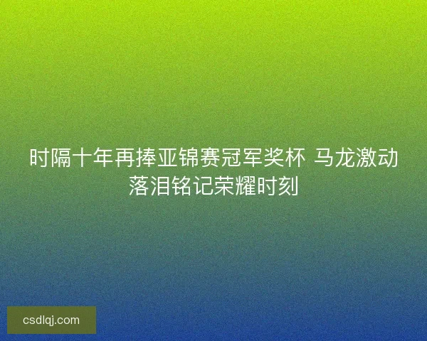 时隔十年再捧亚锦赛冠军奖杯 马龙激动落泪铭记荣耀时刻